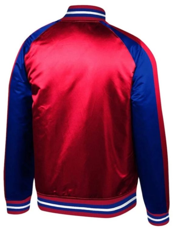 Sacramento Kings Colorblock Red Satin Jacket