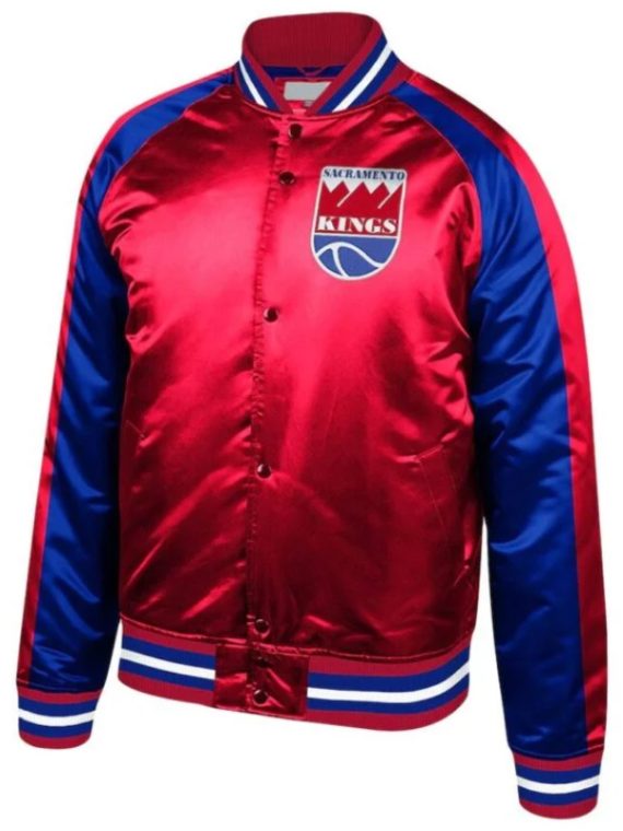 Sacramento Kings Colorblock Red Satin Jacket