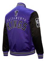 Sacramento Kings Primetime Purple Black Satin Jacket