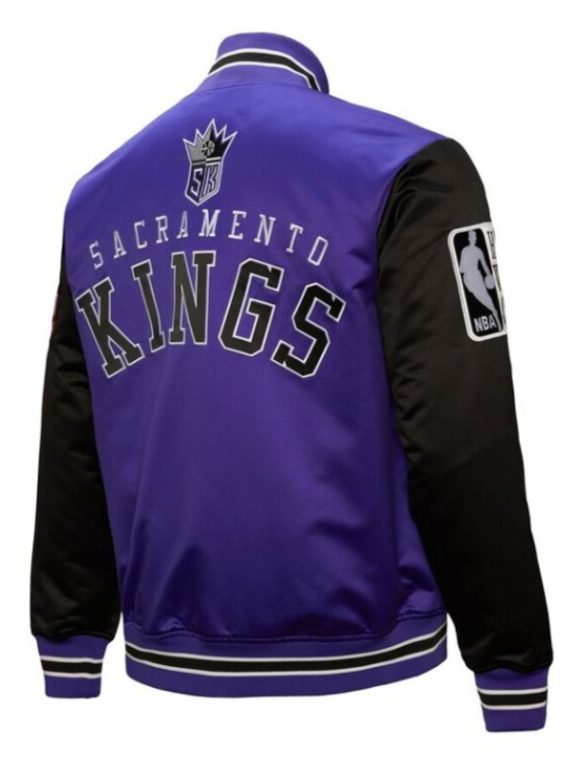 Sacramento Kings Primetime Purple Black Satin Jacket