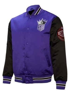 Sacramento Kings Primetime Purple Black Satin Jacket