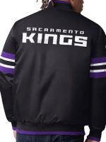Sacramento Kings Scout Black Satin Varsity Jacket