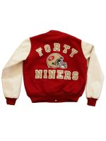 San Francisco 49ers 80’s Red Beige Varsity Jacket