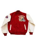 San Francisco 49ers 80’s Red Beige Varsity Jacket