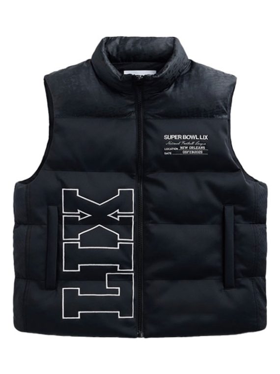 Super Bowl LIX Black Puffer Vest