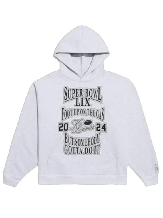 Super Bowl LIX Foot Up On The Gas Grey Pullover Hoodie