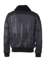 Top Gun Aviator Air Force Military Lamskin Black Leather Jacket