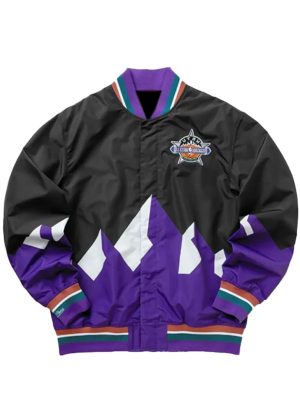 Utah Jazz Just Don Black Purple Bomber Jacket