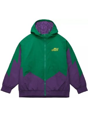 Utah Jazz Retro Green Purple Hooded Jacket