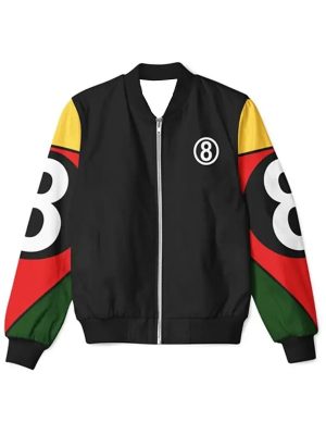 Vintage 8 ball Pool Black Bomber Jacket