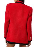 Woman's Alessandra Rich Boucle Red Blazer