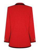 Woman's Alessandra Rich Boucle Red Blazer