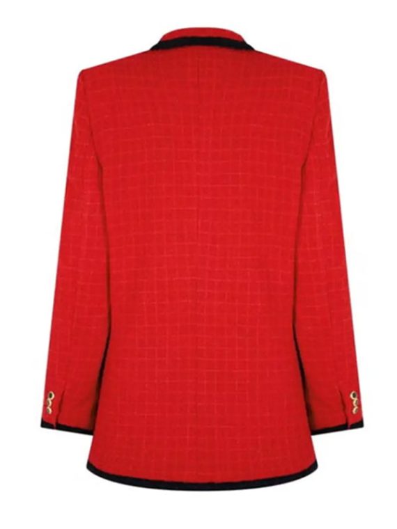 Woman's Alessandra Rich Boucle Red Blazer