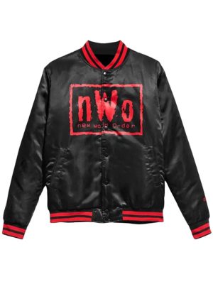 WWE NWO Black Satin Varsity Jacket