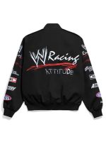 WWE Racing Attitude Black Cotton Bomber Jacket